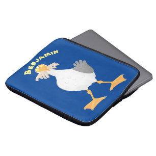 Fantastische Möwe mit Pommes frites Cartoon Laptopschutzhülle