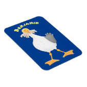 Fantastische Möwe mit Pommes frites Cartoon Magnet (Rechte Seite)