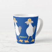 Fantastische Möwe mit Pommes frites Cartoon Milchtasse (Rechte Ecke)