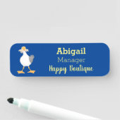 Fantastische Möwe mit Pommes frites Cartoon Namensschild (Beispiel)