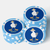 Fantastische Möwe mit Pommes frites Cartoon Pokerchips (Stapel)