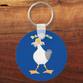 Fantastische Möwe mit Pommes frites Cartoon Schlüsselanhänger (Vorderseite)