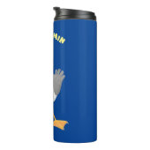 Fantastische Möwe mit Pommes frites Cartoon Thermosbecher (Nach rechts gedreht)