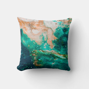 Fantastische Muster aus Farben und Lacken abstrakt Kissen