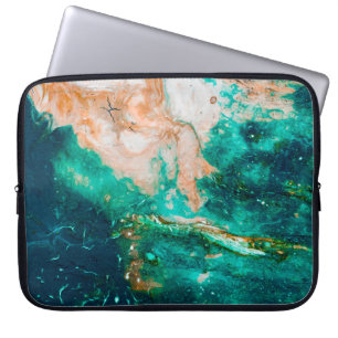 Fantastische Muster aus Farben und Lacken abstrakt Laptopschutzhülle