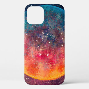 Fantastische Ölmalerei schöner großer Planet Mond  Case-Mate iPhone Hülle