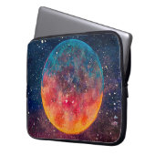 Fantastische Ölmalerei schöner großer Planet Mond Laptopschutzhülle (Vorderseite Links)