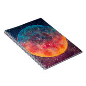 Fantastische Ölmalerei schöner großer Planet Mond Notizblock (Rechte Seite)