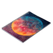 Fantastische Ölmalerei schöner großer Planet Mond Notizblock (Linke Seite)