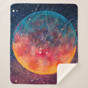 Fantastische Ölmalerei schöner großer Planet Mond  Sherpadecke