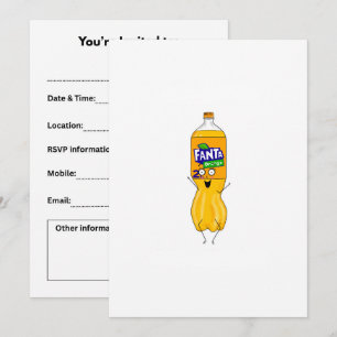Fantastische, orange Limonade individuell anpassen Einladung