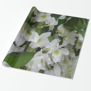 fantastische Orchideen, weiß 01 Geschenkpapier