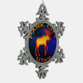 Fantastische Park- Cityschneeflocke-Verzierung Schneeflocken Zinn-Ornament (Links)