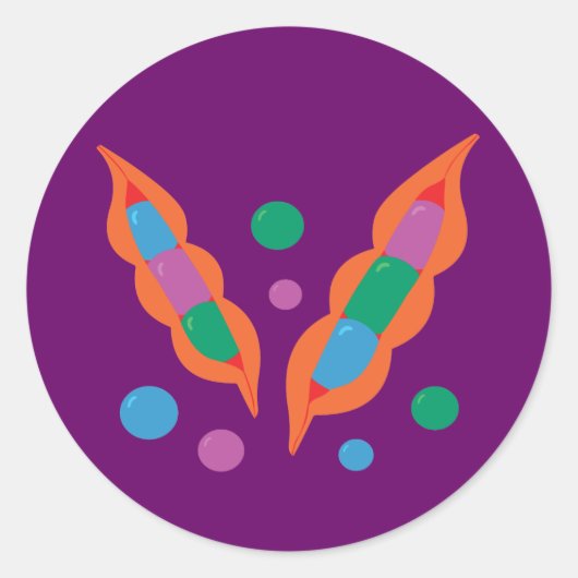 Fantastische Peapods Runder Aufkleber (Vorderseite)