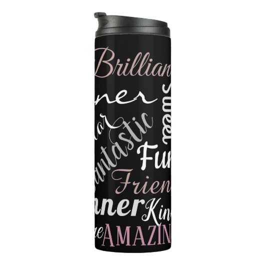 Fantastische Personalisierte positive Attribute Thermosbecher (Nach rechts gedreht)