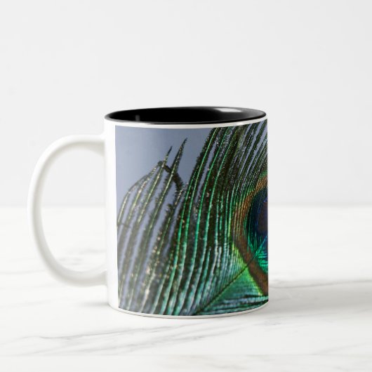Fantastische Pfau-Feder Zweifarbige Tasse (Links)