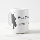 Fantastische Pferde sind nicht gerade geborene Kaffeetasse (Vorderseite Links)