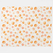 Fantastische Pfirsich Punkte   Fleecedecke (Vorderseite (Horizontal))