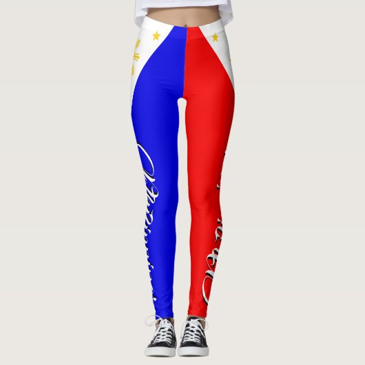 Fantastische Philippinen-Flagge Leggings (Vorderseite)