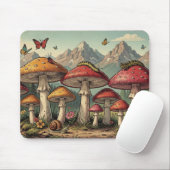 Fantastische Pilze und Berggipfel Mousepad (Mit Mouse)