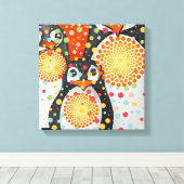 Fantastische Pinguine Leinwanddruck (Insitu (Holzboden))