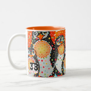 Fantastische Pinguine Zweifarbige Tasse