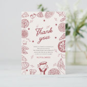 Fantastische Pizzeria Baby Dusche Dankeskarte (Stehend Vorderseite)