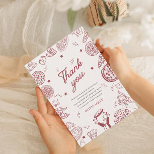 Fantastische Pizzeria Baby Dusche Dankeskarte