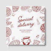 Fantastische Pizzeria Baby Dusche Gästebuch (Vorderseite)