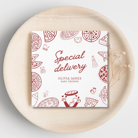 Fantastische Pizzeria Baby Dusche Gästebuch