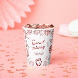 Fantastische Pizzeria Baby Dusche Pappbecher