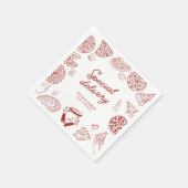 Fantastische Pizzeria Baby Dusche Serviette (Ecke)