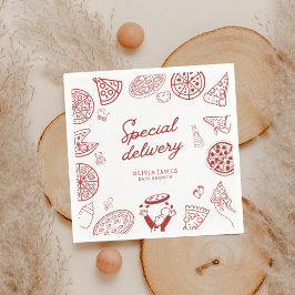 Fantastische Pizzeria Baby Dusche Serviette