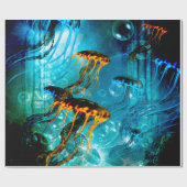 Fantastische Quallen, Unterwasserwelt Geschenkpapier (Flach)