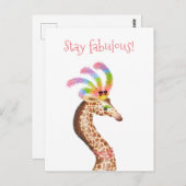 Fantastische Regenbogengiraffe Postkarte (Vorne/Hinten)