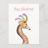 Fantastische Regenbogengiraffe Postkarte (Vorderseite)
