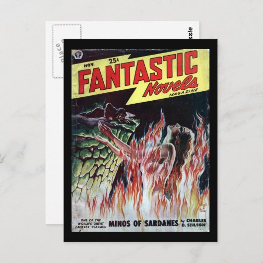 Fantastische Romane v03 n04 (1949-11.Popular)_Pulp Postkarte (Vorne/Hinten)