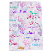 Fantastische Rosa Blütenzunge Mittlere Geschenktüte (Vorderseite)