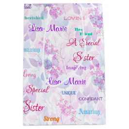 Fantastische Rosa Blütenzunge Mittlere Geschenktüte