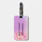 Fantastische Rosa Diamant-Glitzer Augen Gepäckanhänger (Rückseite vertikal)