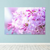 Fantastische rosa Lilac-Blume Leinwanddruck (Insitu (Holzboden))