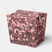 Fantastische Rose Gold Rosa Imitate Glitzer Sparkl Geschenkschachtel (Rückseite)