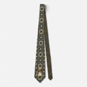 Fantastische Rusty and Gold Steampunk Kunst Krawatte (Vorderseite)