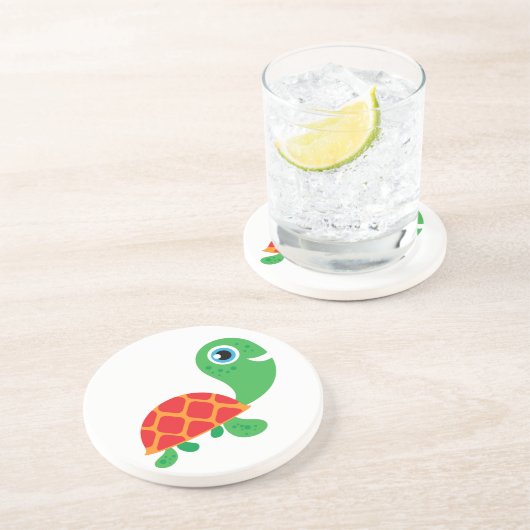 Fantastische Schildkröte Sandstein Untersetzer (Seite)