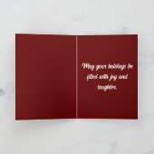 Fantastische schwarze Frau Frohe Weihnachtskarte Karte (Innenseite)