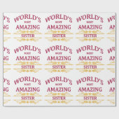 Fantastische Schwester Geschenkpapier (Flach)