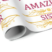 Fantastische Schwester Geschenkpapier (Rolleneckpunkt)