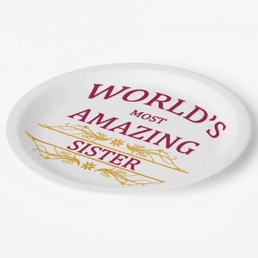 Fantastische Schwester Pappteller (Schrägansicht)