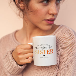Fantastische Schwester Süßes Geschwister Orange Kaffeetasse