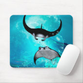 Fantastische Schwimmen Mantastrahlen Mousepad (Mit Mouse)